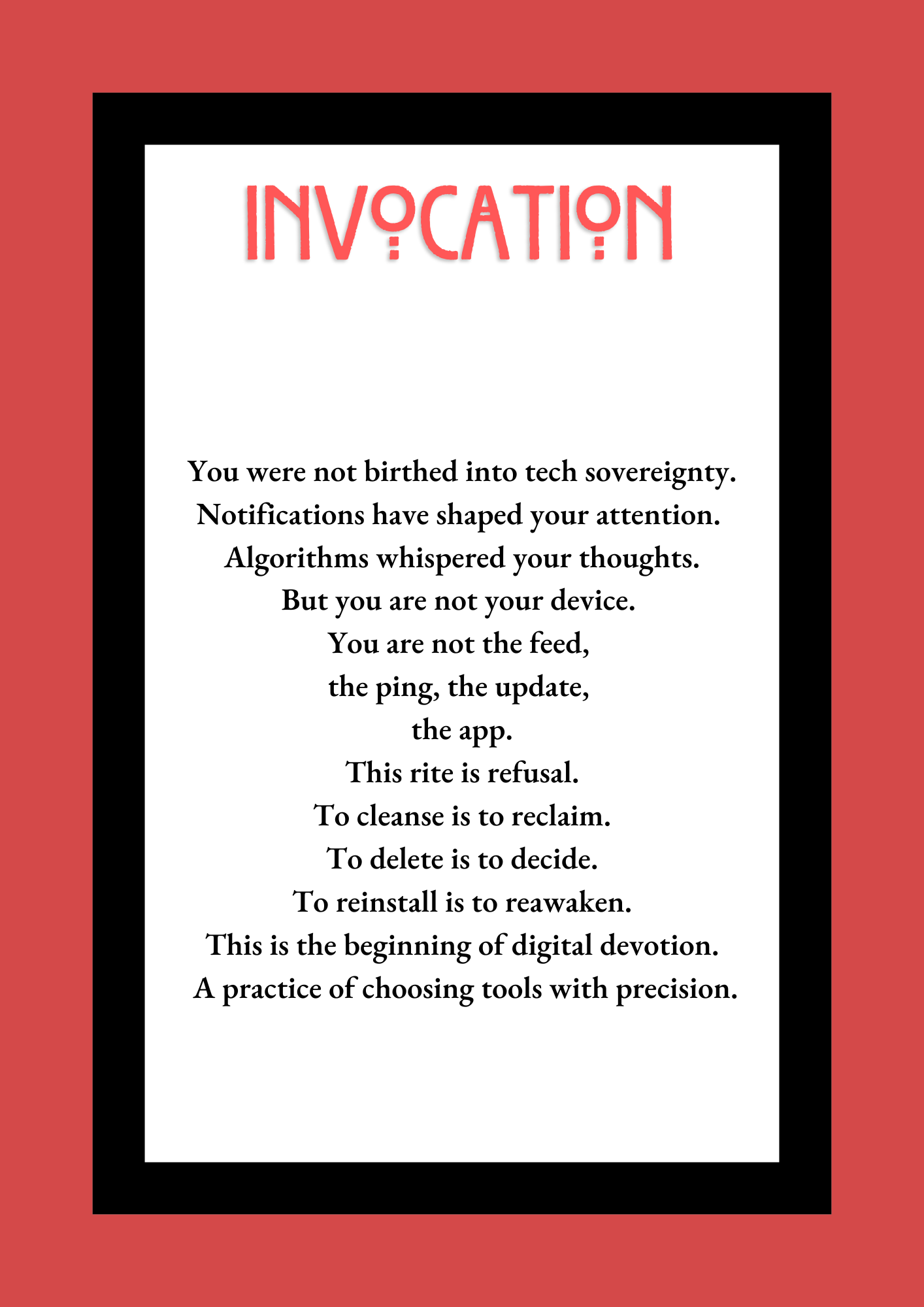 Digital Cleansing Rite